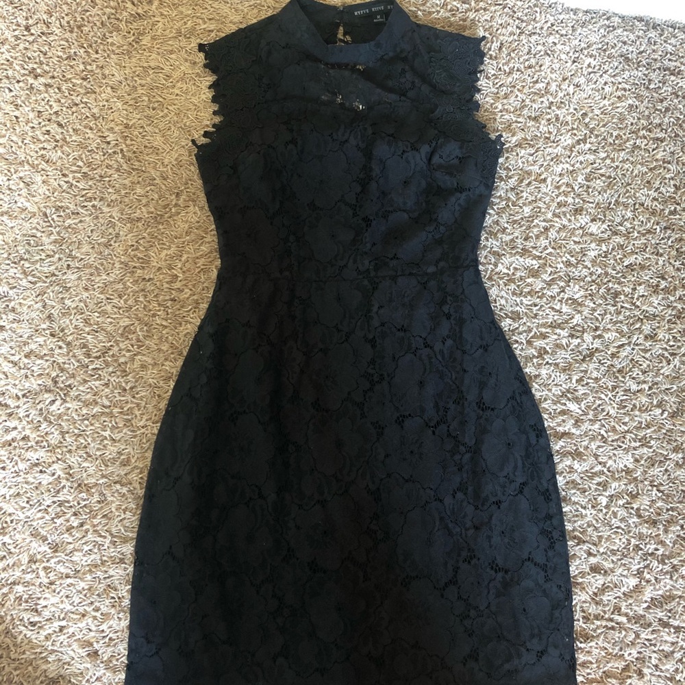 Black backless dress